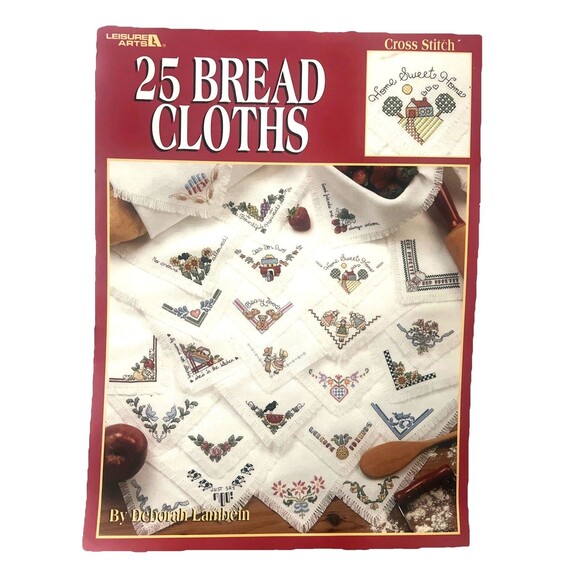 Counted Cross Stitch 25 Bread Cloths Deborah Lambein Pattern Booklet NEW - Picture 1 of 1